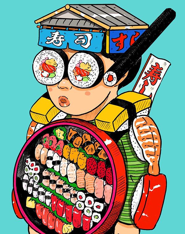 お寿司スーツに、光り物ヘルメット。大好きな、おすしで妄想【ぼくとフジオ・8】の画像1