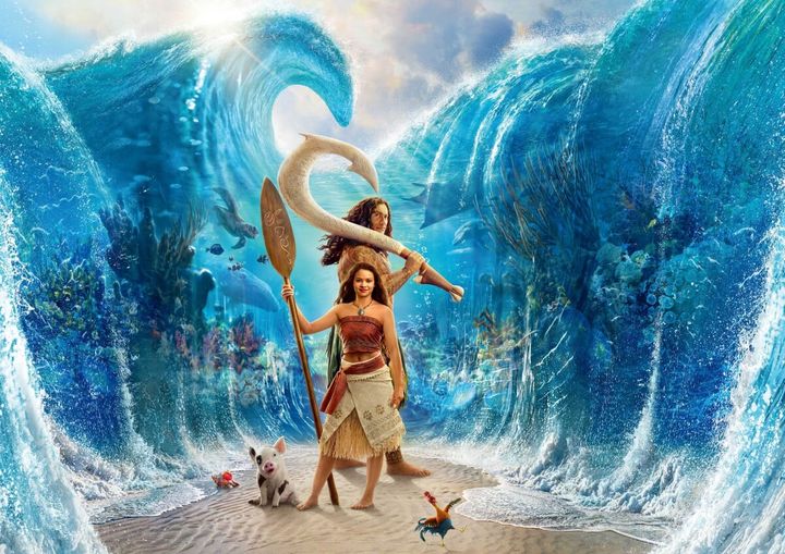 ディズニー実写映画『モアナと伝説の海』キャサリン・ランガイア＆ドウェイン・ジョンソン来日2
