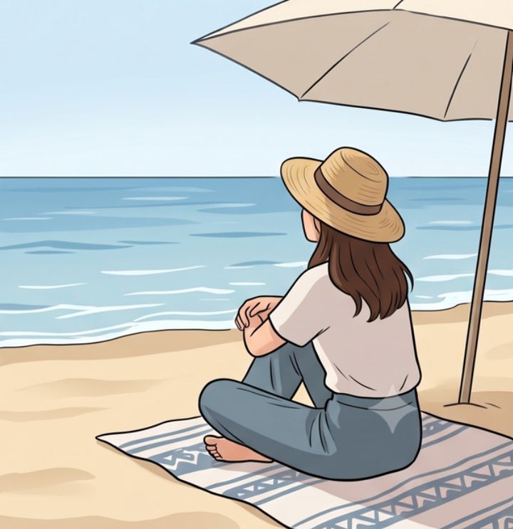 ただ座って海をぼんやり眺めてしまう