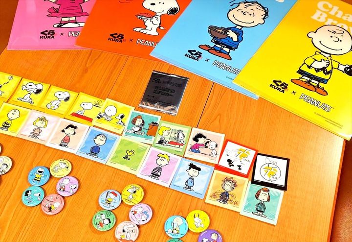 くら寿司と「PEANUTS」コラボ第2弾のグッズ