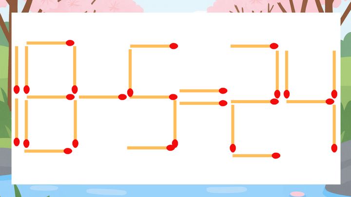 【マッチ棒クイズ】1本だけ動かして正しい式に：18-5=24？の問題画像
