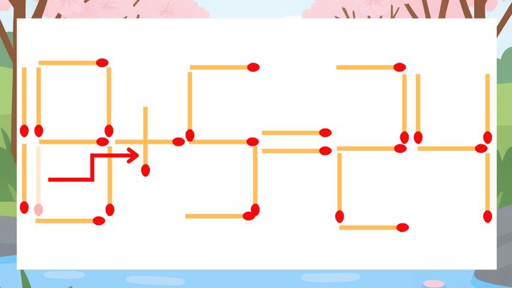 【マッチ棒クイズ】1本だけ動かして正しい式に：18-5=24？の解答画像