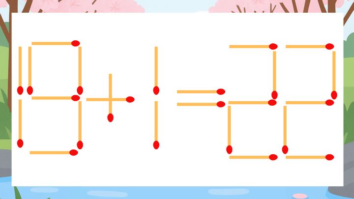 【マッチ棒クイズ】1本だけ動かして正しい式に：19+1=22？の問題画像