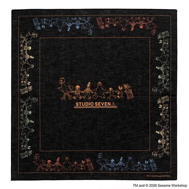 「SESAME STREET meets STUDIO SEVEN Bandana(Black)」(3300円)