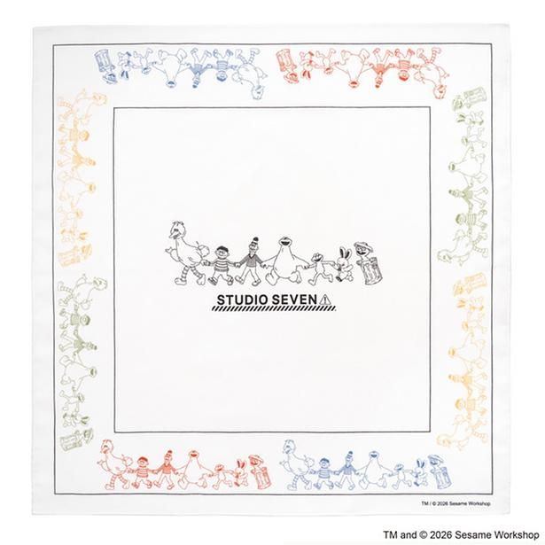 「SESAME STREET meets STUDIO SEVEN Bandana(White)」(3300円)