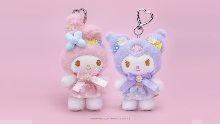 ホテルフローリア ぬいぐるみキーホルダー（マイメロディ/クロミ）