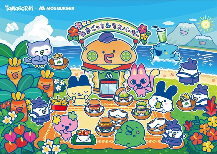 モスバーガーとたまごっちのコラボキービジュアル