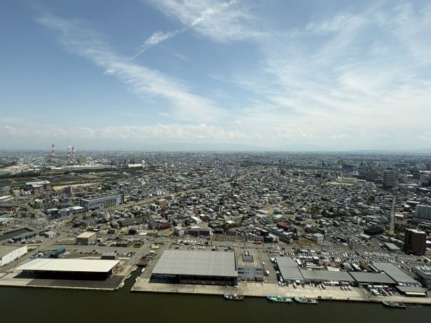 東側の眺望。遠くまで見渡せる 画像提供：ホテル日航新潟