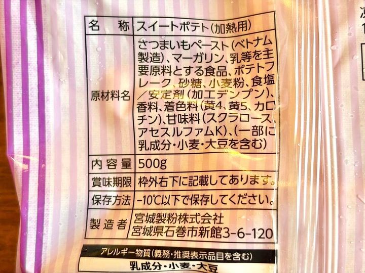 成分表