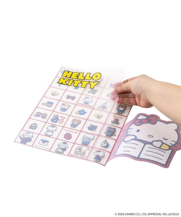 赤白カラーのファイルを開くとこんな感じ (C)2026 SANRIO CO., LTD. APPROVAL No.L670224