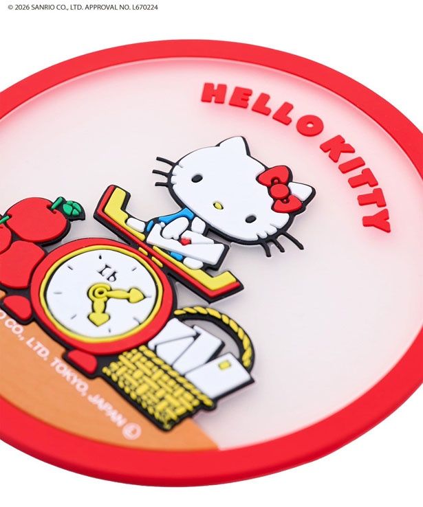 コースターのアップ部分。凹凸を活かした立体的なデザインがGOOD！ (C)2026 SANRIO CO., LTD. APPROVAL No.L670224