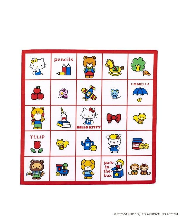 「ハンカチ」(45×45センチ、330円) (C)2026 SANRIO CO., LTD. APPROVAL No.L670224