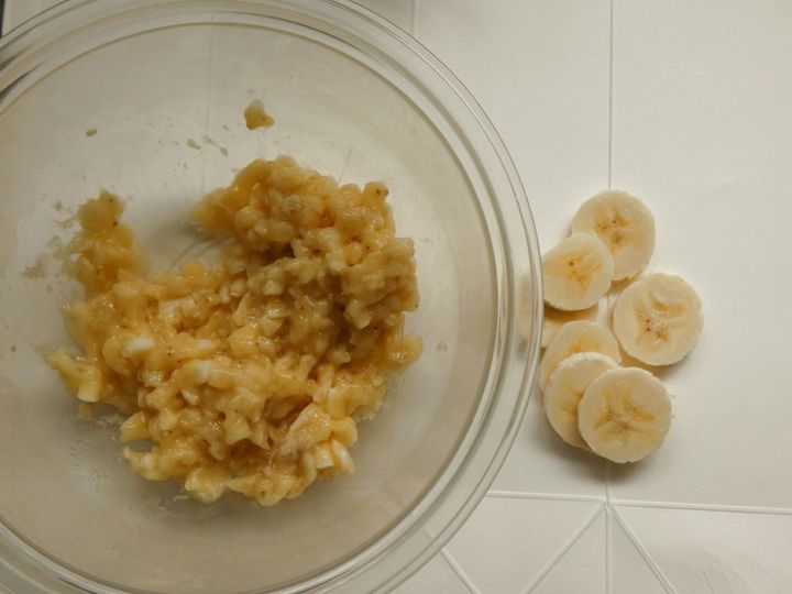 豆腐でヘルシー！「塩バナナのレアチーズケーキ」