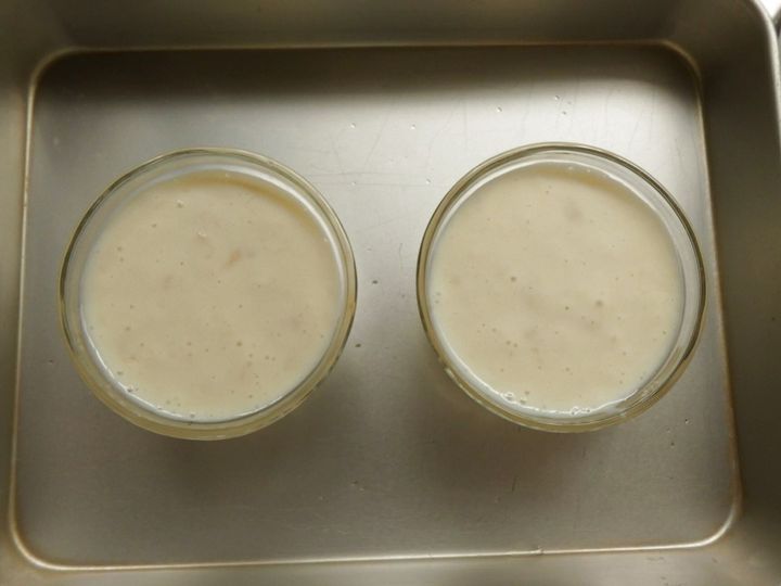 豆腐でヘルシー！「塩バナナのレアチーズケーキ」
