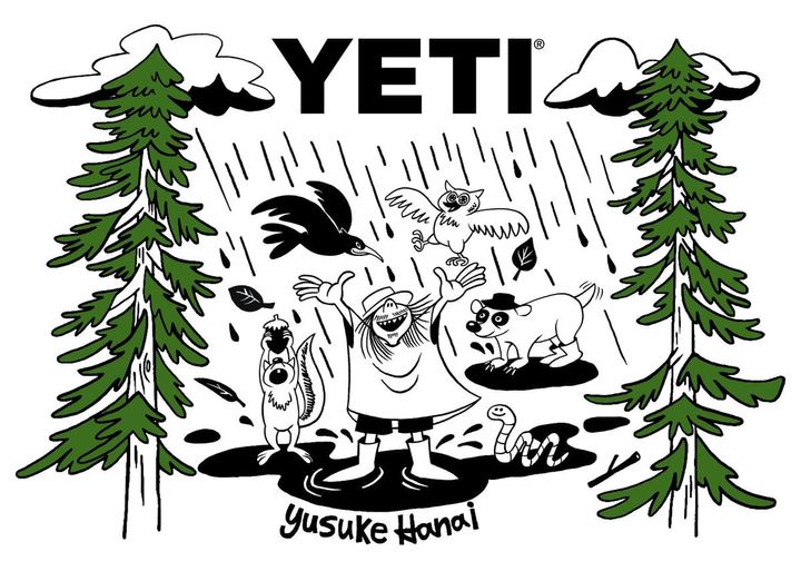 YETI®（イエティ）が、FUJI ROCK FESTIVAL ’26に初出展。アーティスト／イラストレーターのYUSUKE HANAI（花井祐介）とコラボレーションした限定アイテムを、2026年7月24日（金）〜26日（日）に開催されるFUJI ROCK FESTIVAL ’26会場内のYETI®ブースで販売する。