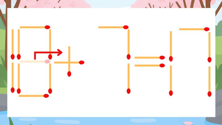 【マッチ棒クイズ】1本だけ動かして正しい式に：18-7=17？の解答画像