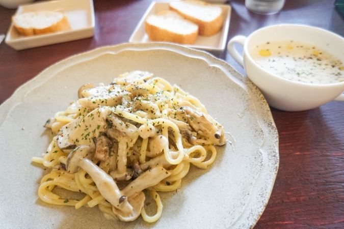 喫茶今日 クリームソースパスタ
