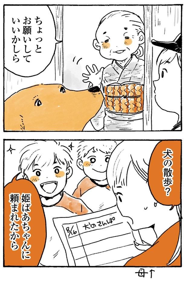 犬の散歩？ （C）佐倉イサミ／KADOKAWA