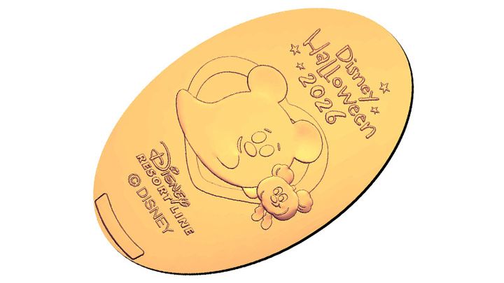 ディズニーリゾートライン オリジナルデザインのスーベニアメダル