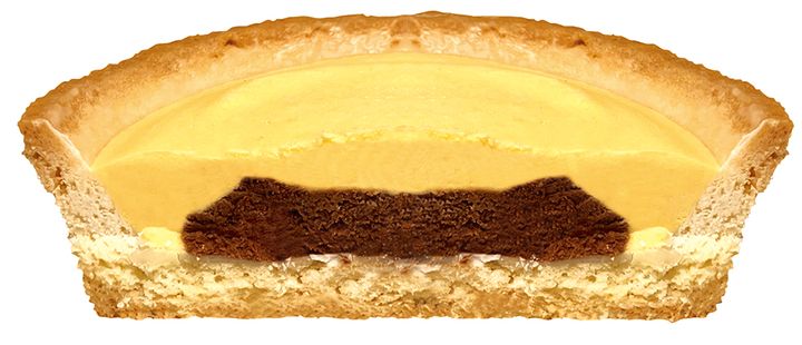 ミニオン チョコバナナタルト（タルト断面）