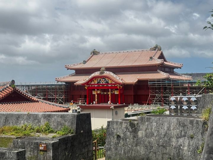 再建中の首里城