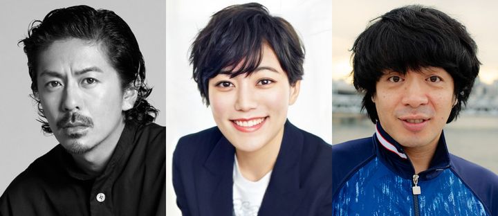 舞台『僕らの時代じゃない』に出演する（左から）森田剛、鈴木杏、峯田和伸 width=