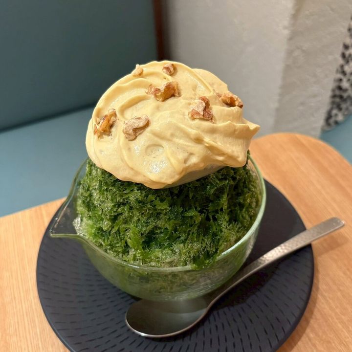 抹茶かき氷 ピスタチオクリーム 