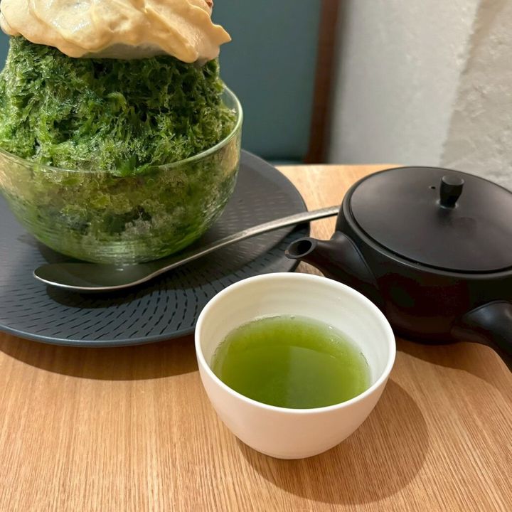 抹茶かき氷 ピスタチオクリーム 