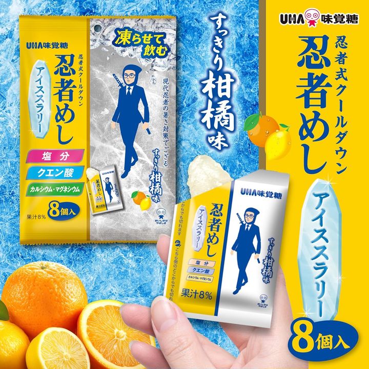 忍者めしアイススラリー すっきり柑橘味 8本×6袋