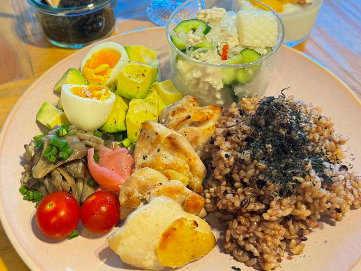お手製ランチプレートの玄米にも合う