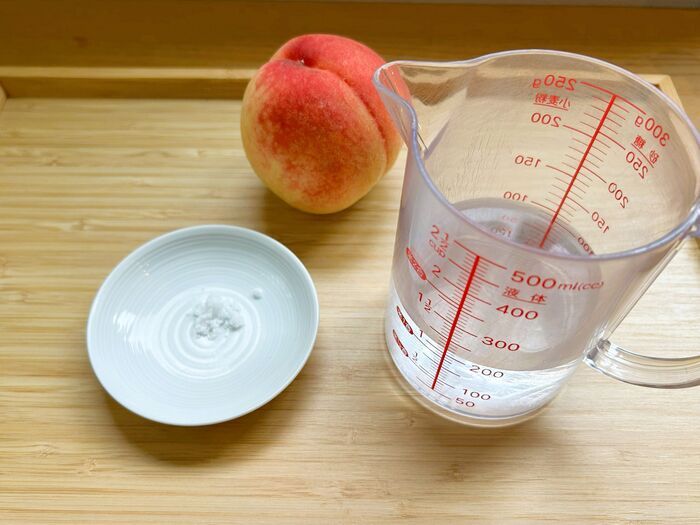 切った桃が茶色くならない！