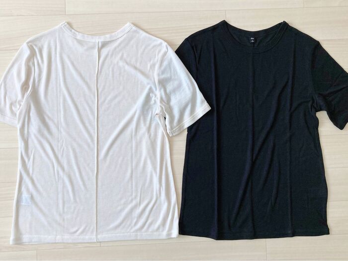 【GU】40代・50代、大人の『シアートップス』どう着こなす？定番カラーの2色を着比べてみました！コスパも最強♡