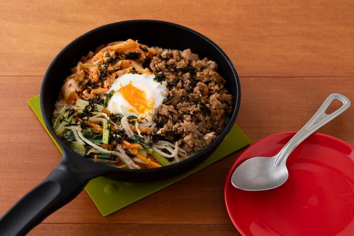 【今日の夜ご飯決定！】使うのはフライパンだけ〈およね式ビビンパ〉がラク旨すぎる件♡