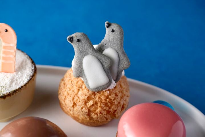 きょうだいペンギンのロックシュークリーム
