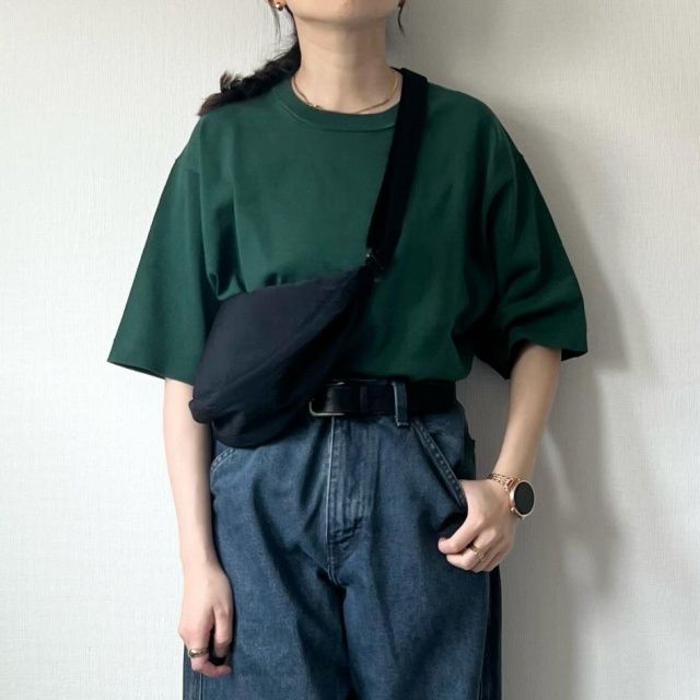 GU「ウォッシャブルニットT(5分袖)」