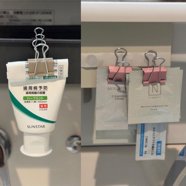 画像: チューブ類の「吊るし収納」に！