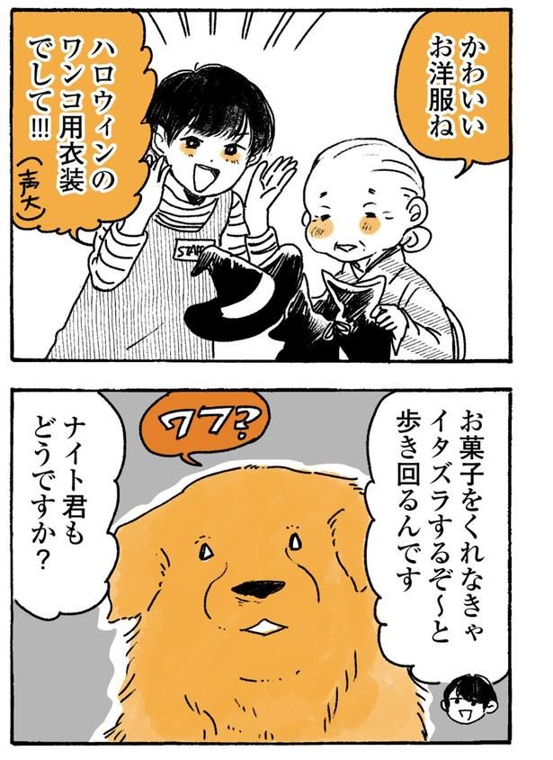 ハロウィンのワンコ用衣装 （C）佐倉イサミ／KADOKAWA