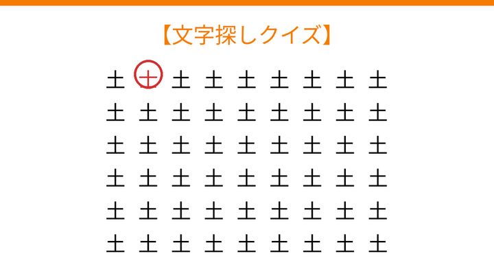 【文字探しクイズ】何秒で見つかる？の解答画像
