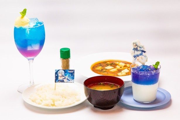 山椒の香りが立つ「高峯のあのMy山椒付き麻婆豆腐セット」を中心に、色鮮やかなソーダやゼリーも THE IDOLM@STER(TM)&(C)Bandai Namco Entertainment Inc.