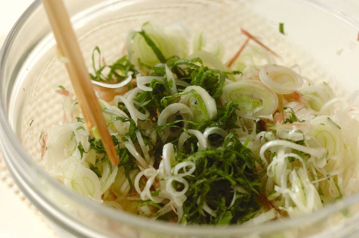 薬味たっぷりネギ奴丼の作り方1