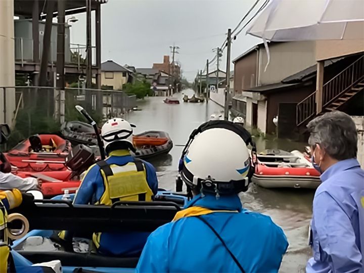 令和2年7月豪雨による大牟田市内の洪水