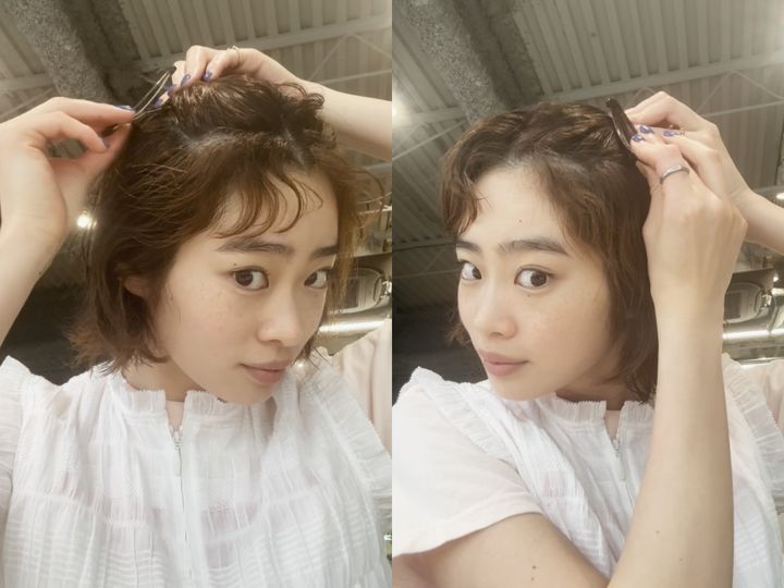 ムース×クセ毛風ピンアレンジ【美容師監修ボブヘアアレンジ01nanuk】