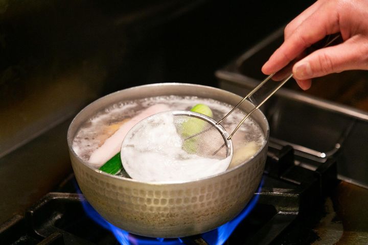 豚バラ肉を煮る②