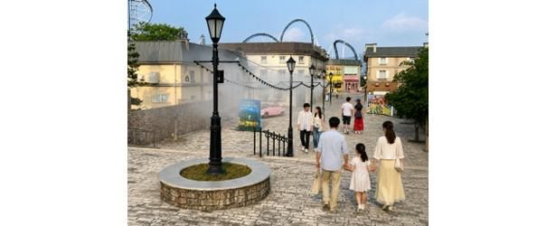 暑い夏でも思いっきり楽しめるように火照った体をクールダウンするミストを設置