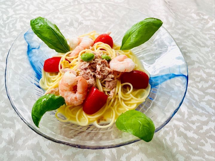 インスタントスープで作るお手軽「冷製パスタ」