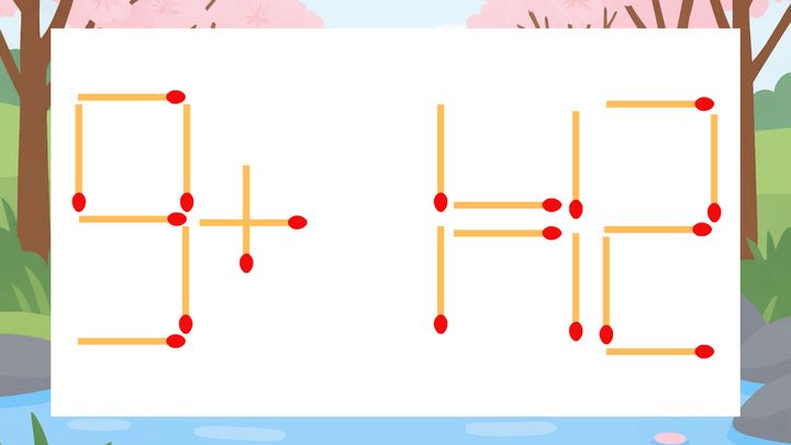 【マッチ棒クイズ】1本だけ動かして正しい式に：9+1=12？の問題画像