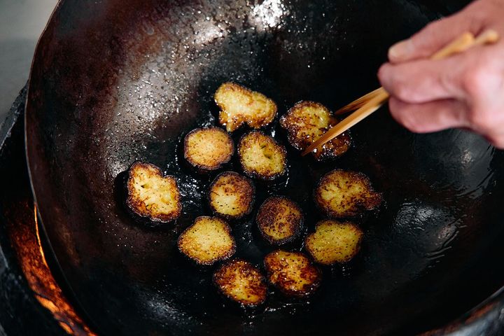 こんがり焼けたら盛りつける