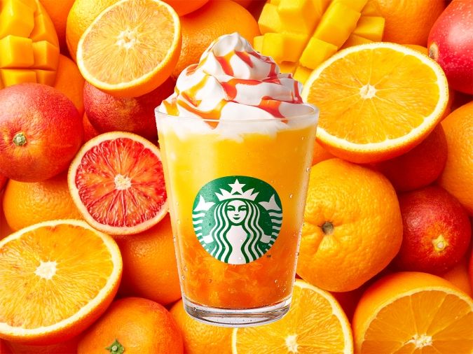 スターバックス ぎゅぎゅっと オレンジ ＆ マンゴー フラペチーノ