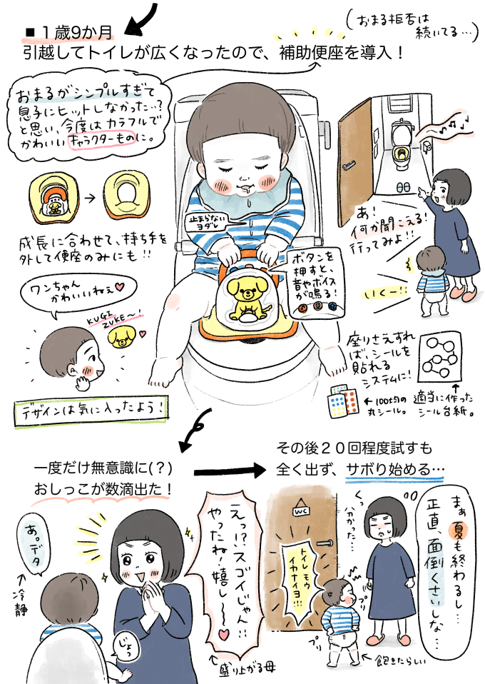 【1歳のトイレトレーニング】「おまる」を見ると泣いて逃げるように。あの手この手で奮闘したけれど… ～もちもち！おもちBOY・セレクション1～の画像2