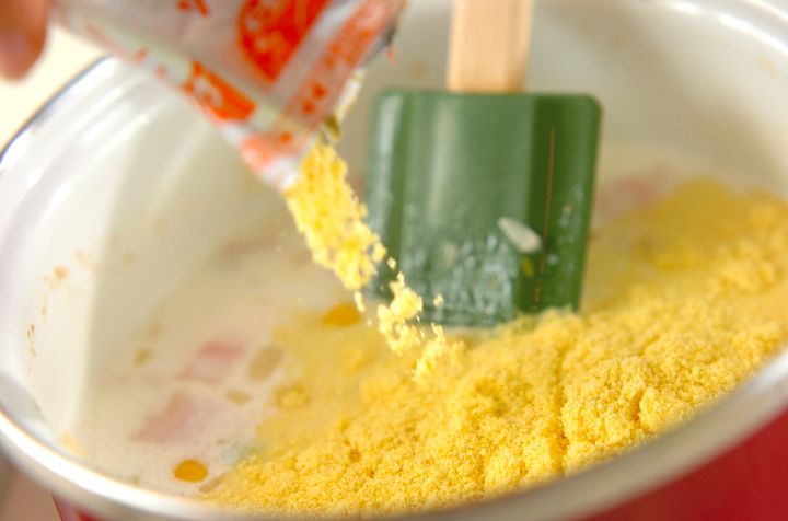 つぶつぶコーンスープの作り方2